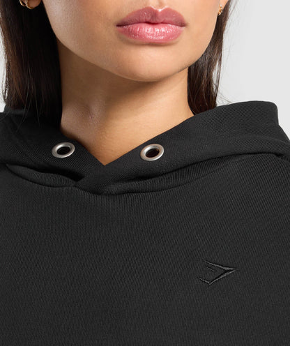 Women's Gymshark Rest Day Sweats 2.0 Oversized Hoodie Black