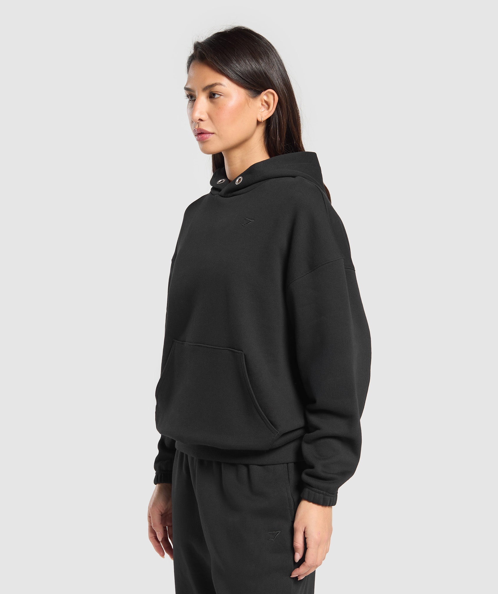 Women's Gymshark Rest Day Sweats 2.0 Oversized Hoodie Black