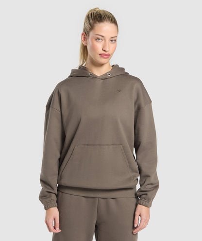 Women's Gymshark Rest Day Sweats 2.0 Oversized Hoodie Camo Brown