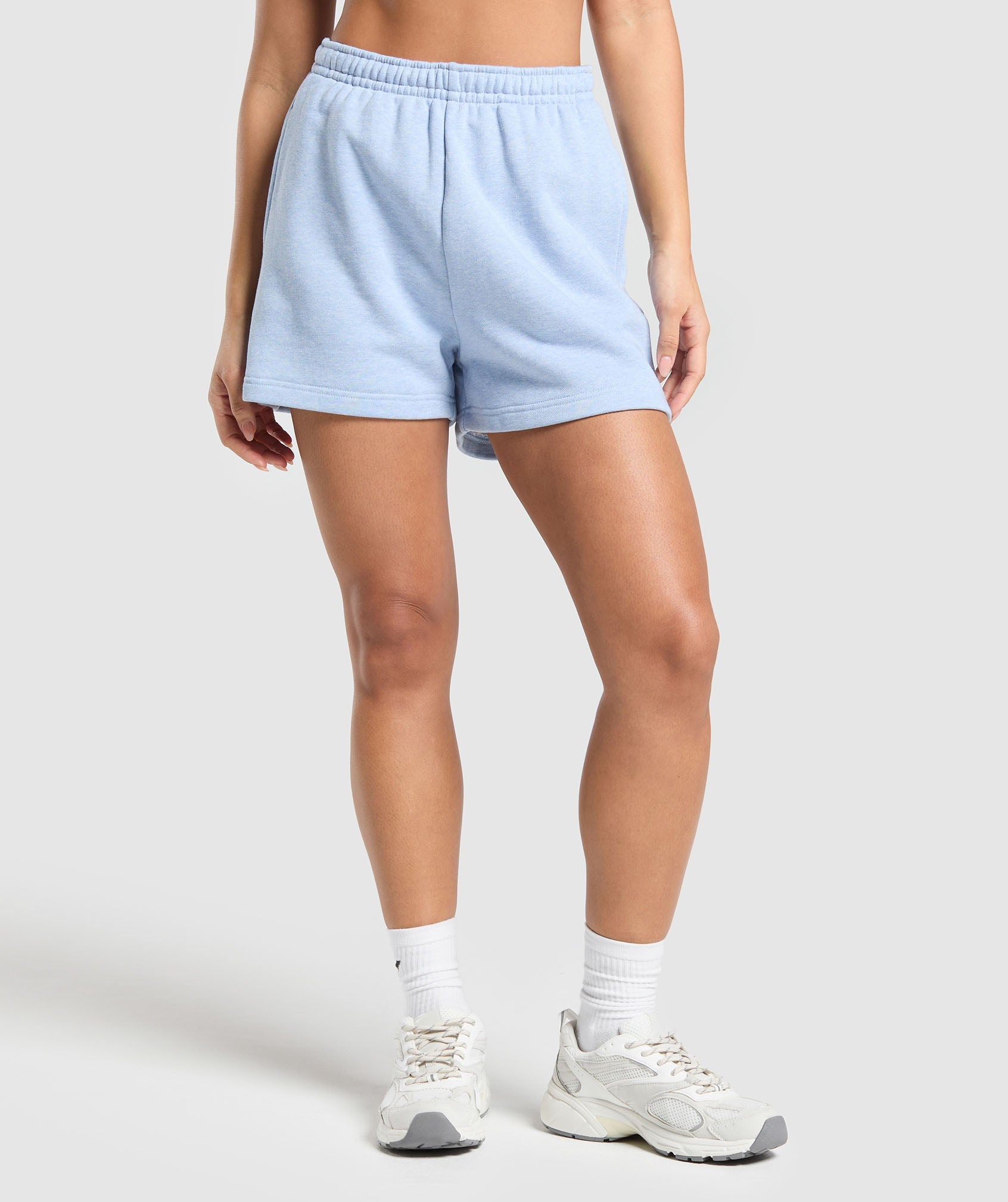 Women's Gymshark Rest Day Sweats 2.0 Shorts Blue Marl