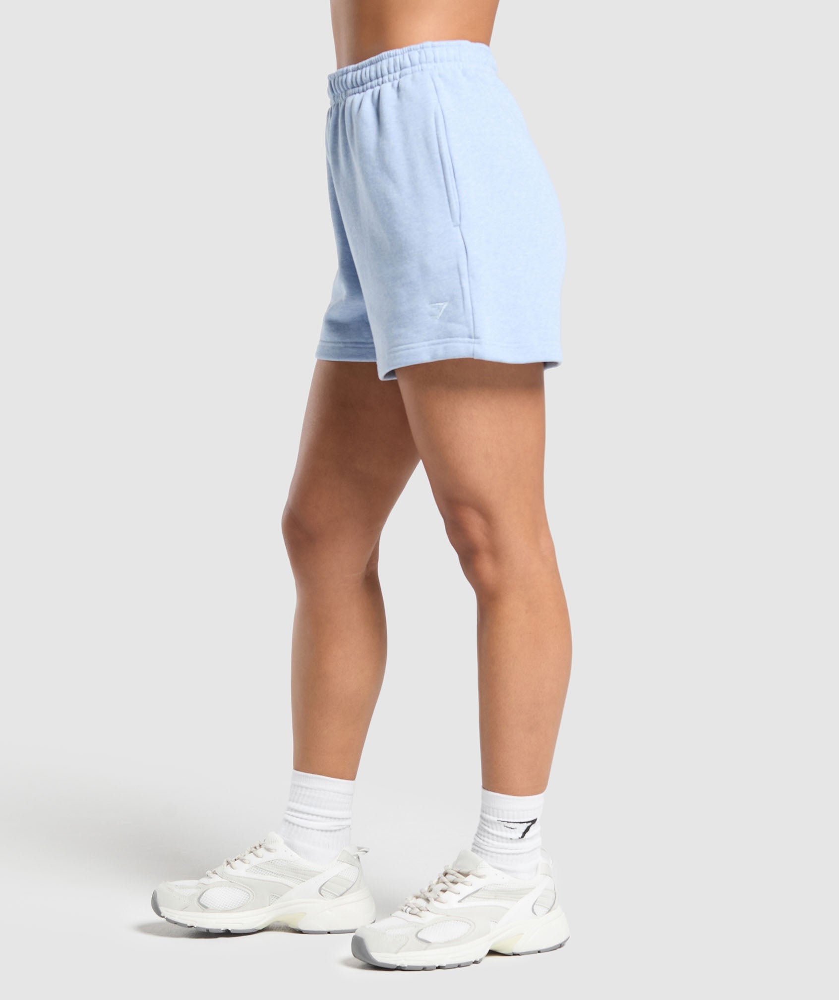 Women's Gymshark Rest Day Sweats 2.0 Shorts Blue Marl