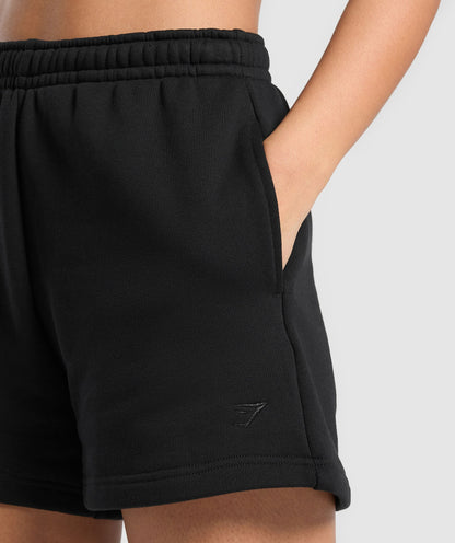 Women's Gymshark Rest Day Sweats 2.0 Shorts Black