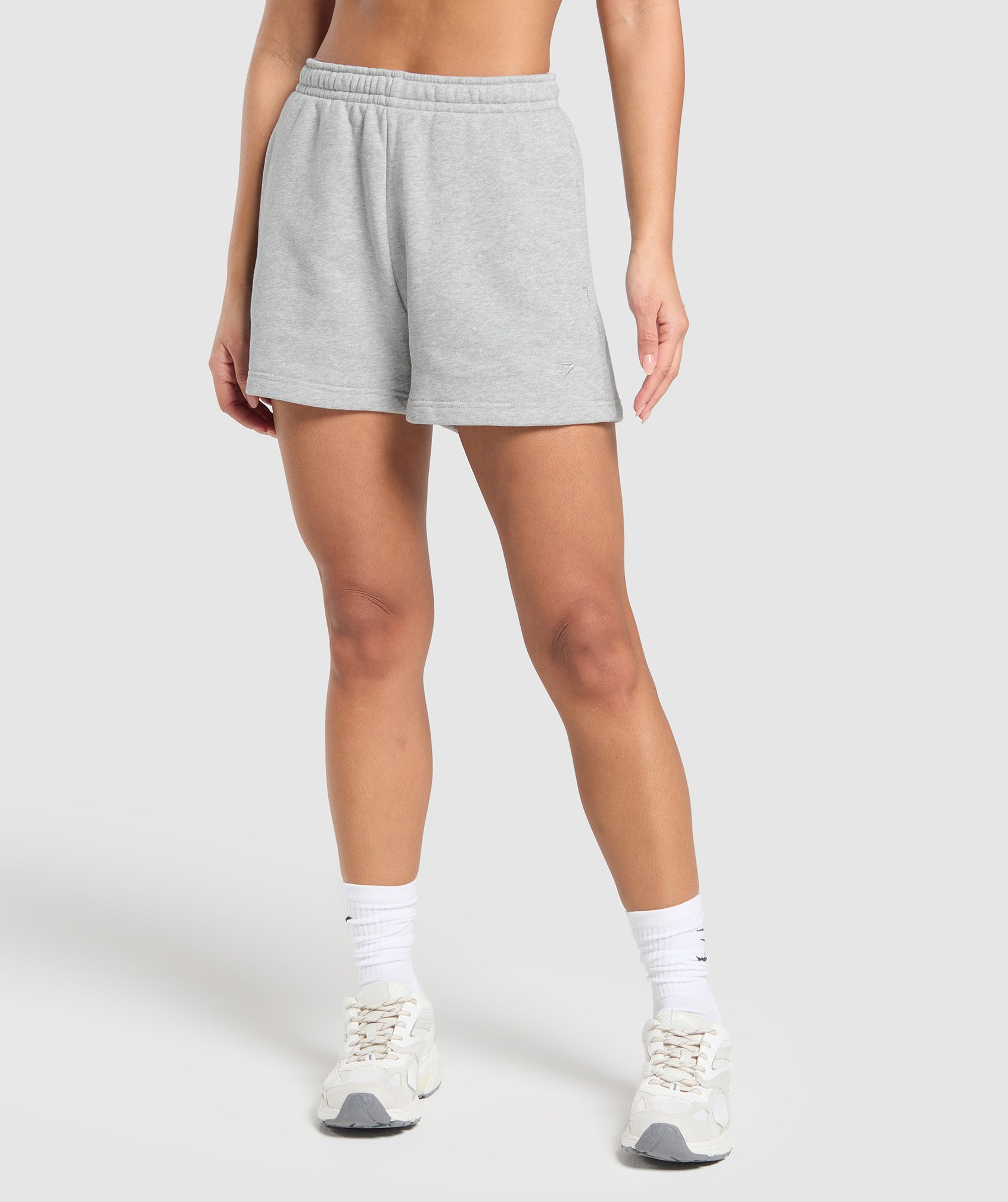 Women's Gymshark Rest Day Sweats 2.0 Shorts Light Grey Core Marl