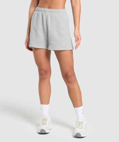 Women's Gymshark Rest Day Sweats 2.0 Shorts Light Grey Core Marl