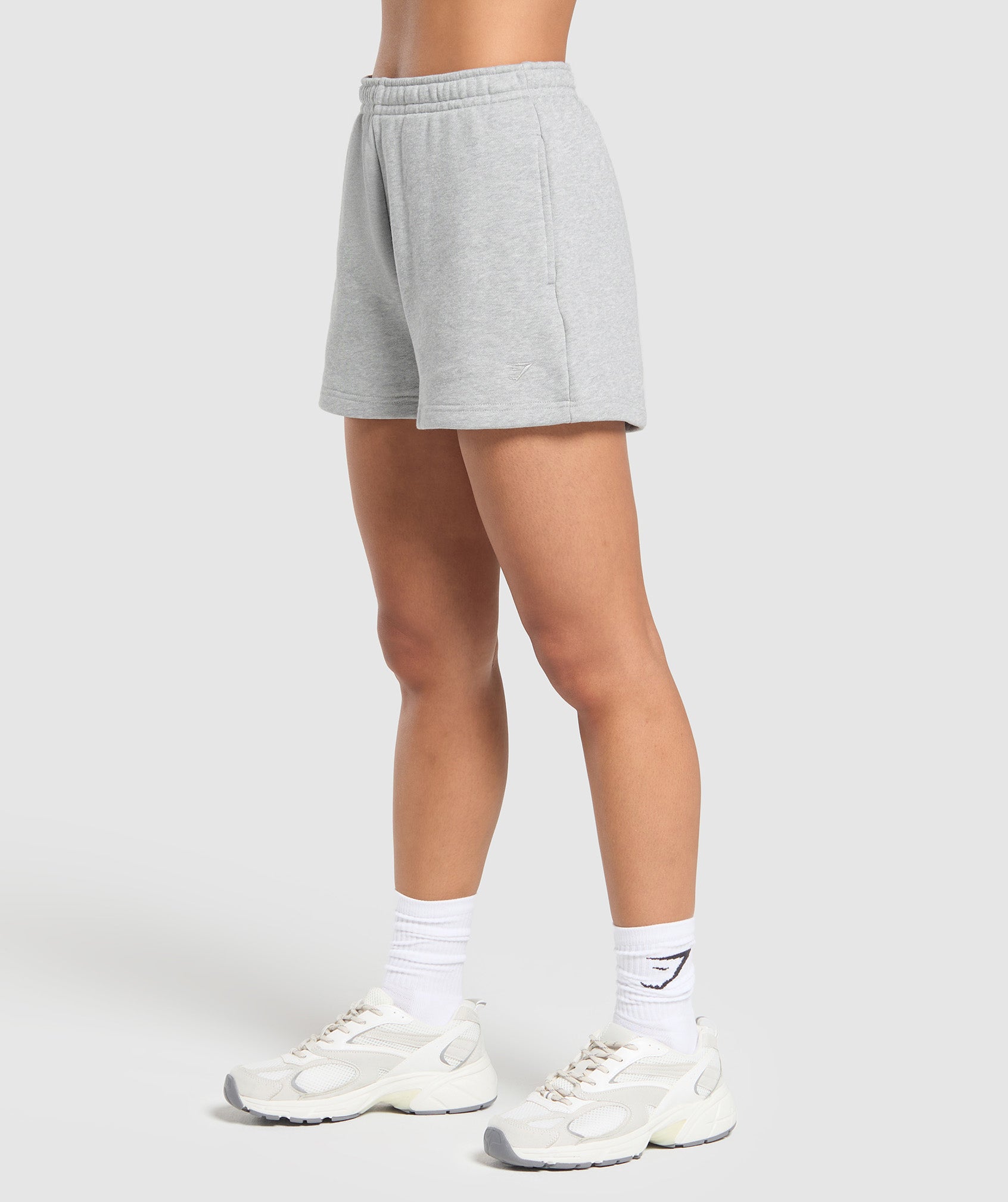 Women's Gymshark Rest Day Sweats 2.0 Shorts Light Grey Core Marl