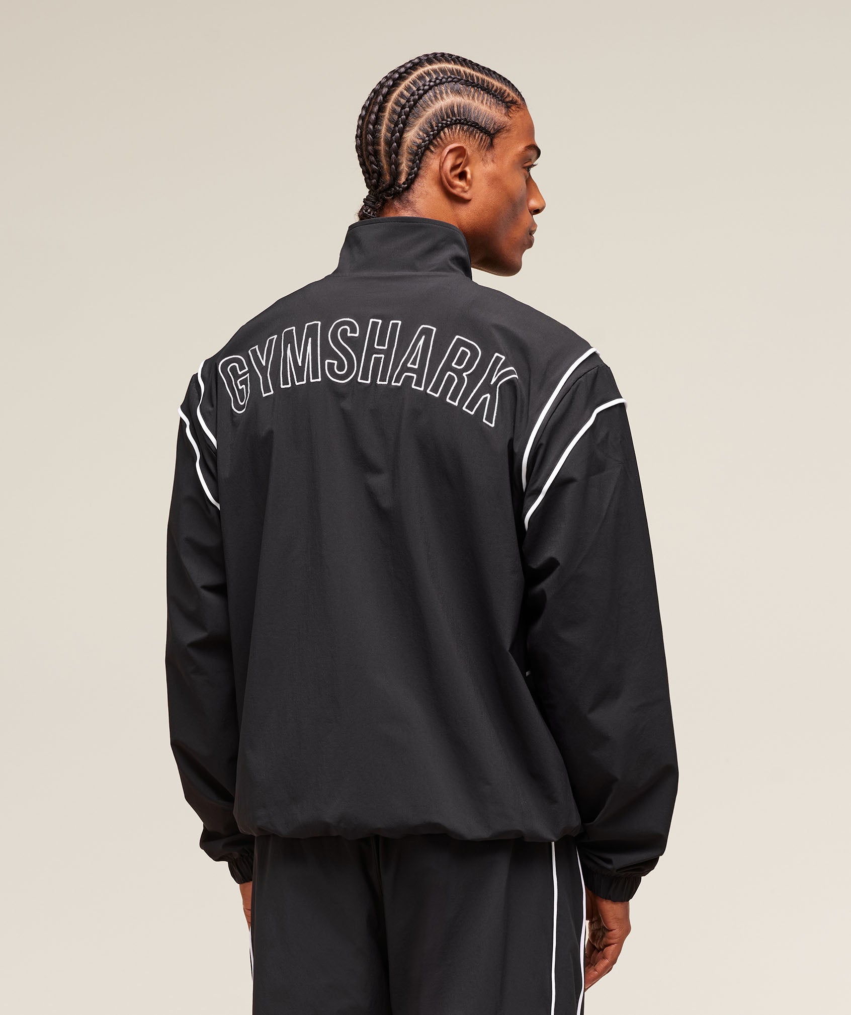 Gymshark Retro Crinkle Track Jacket Black