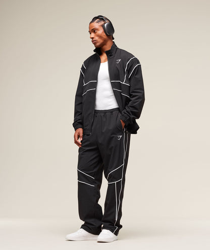 Gymshark Retro Crinkle Track Jacket Black