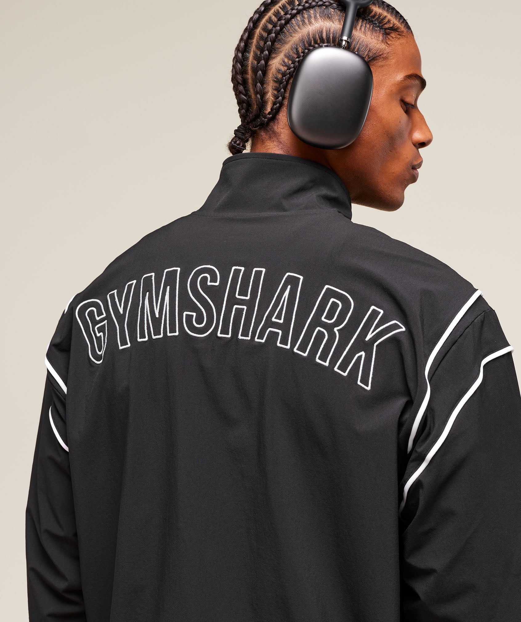 Gymshark Retro Crinkle Track Jacket Black