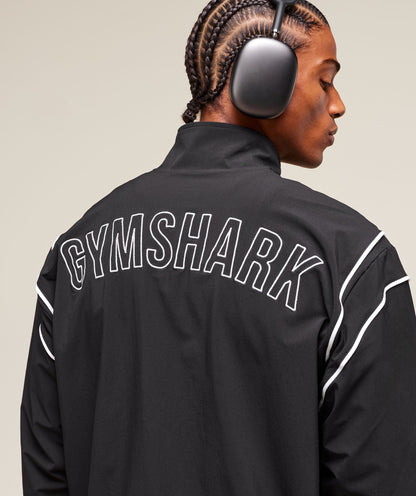 Gymshark Retro Crinkle Track Jacket Black