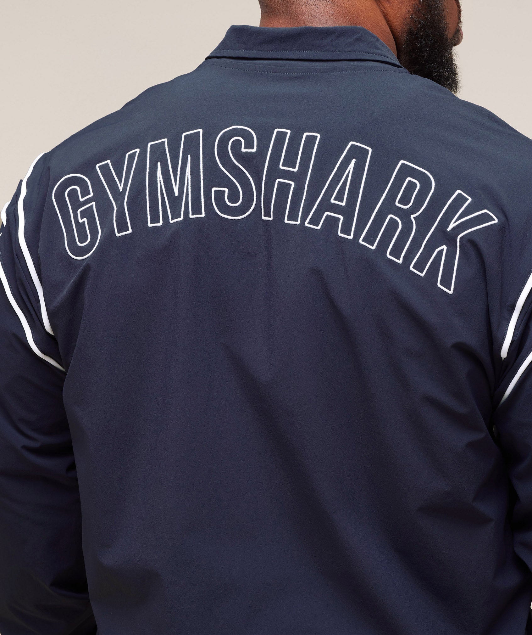 Gymshark Retro Crinkle Track Jacket Heavy Blue