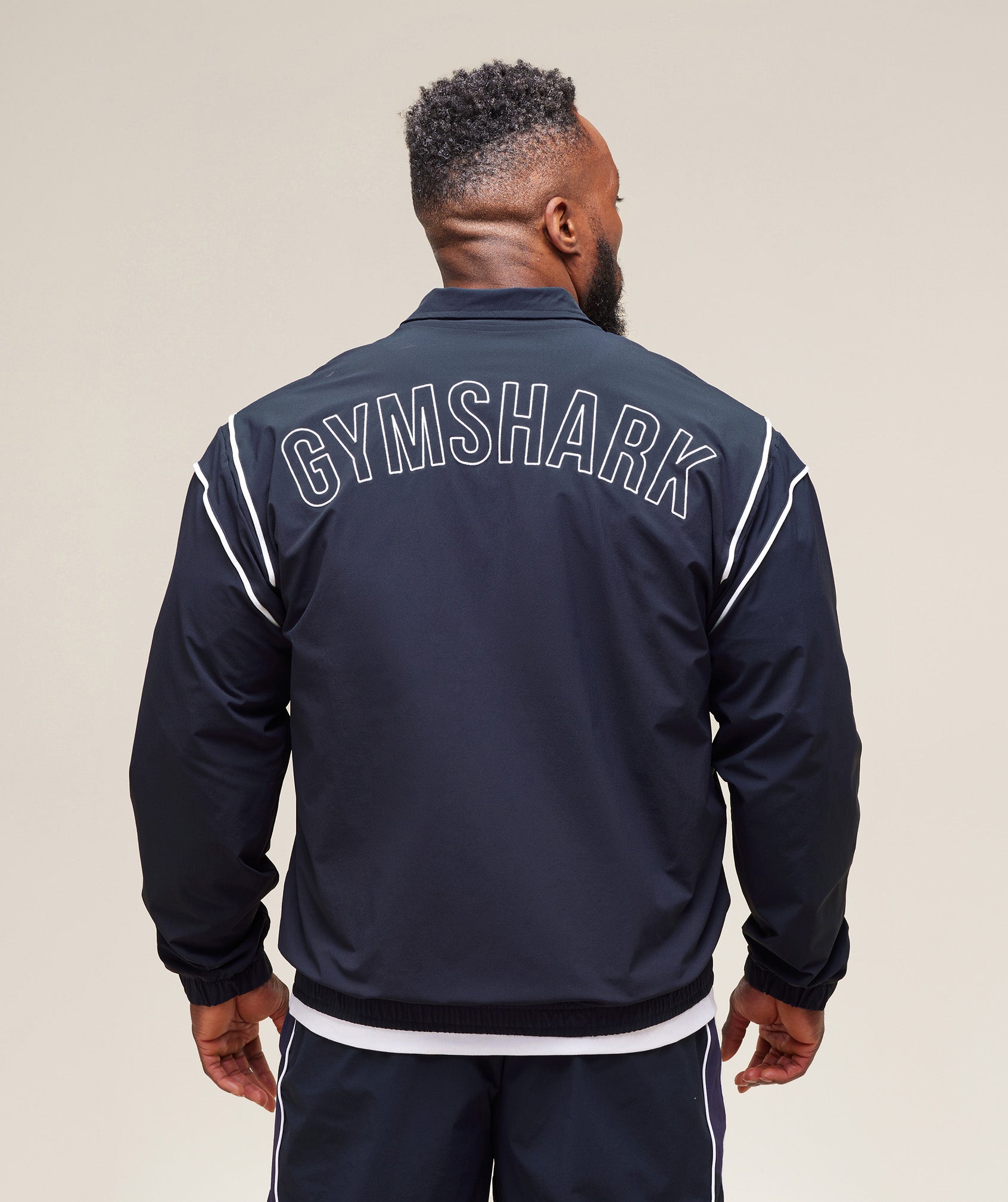 Gymshark Retro Crinkle Track Jacket Heavy Blue