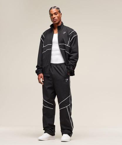Gymshark Retro Crinkle Track Jacket Black