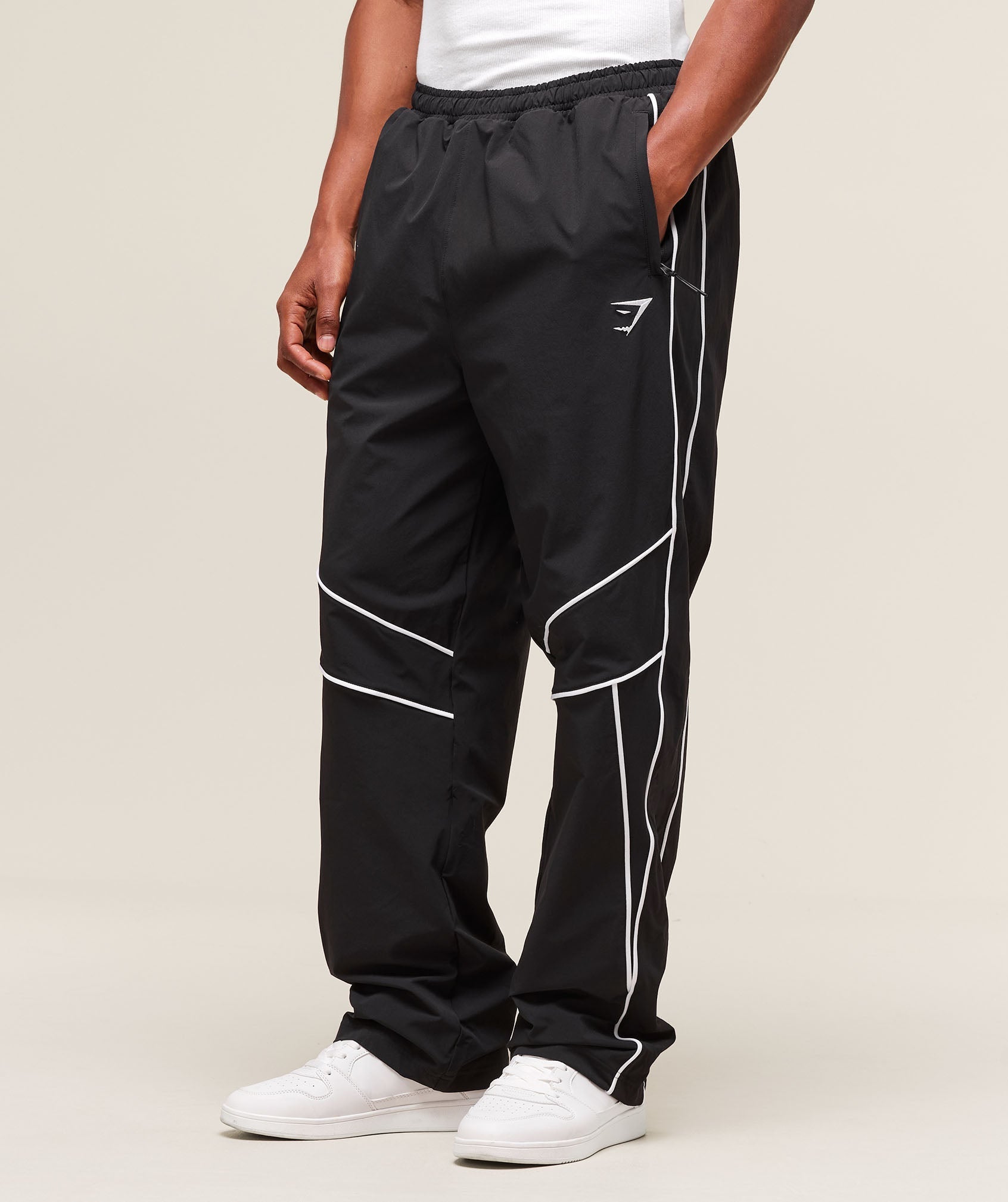 Gymshark Retro Crinkle Track Pants Black