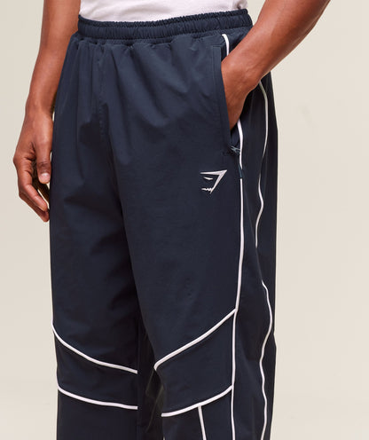 Gymshark Retro Crinkle Track Pants Heavy Blue