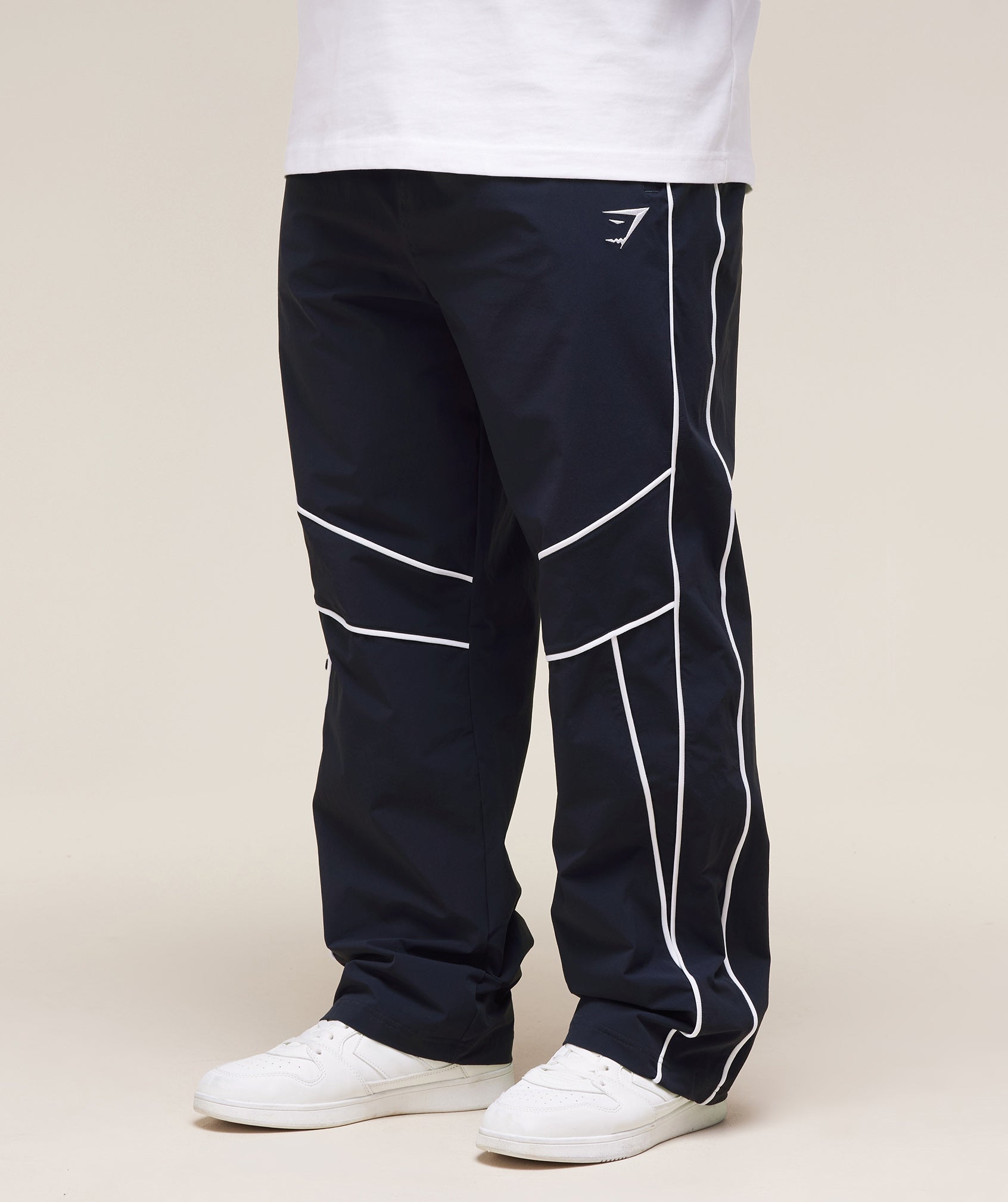 Gymshark Retro Crinkle Track Pants Heavy Blue