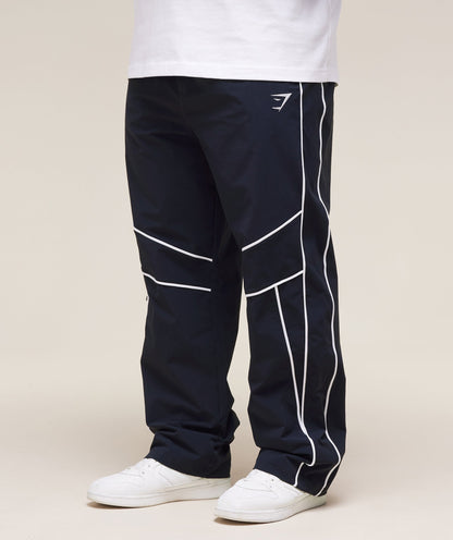 Gymshark Retro Crinkle Track Pants Heavy Blue