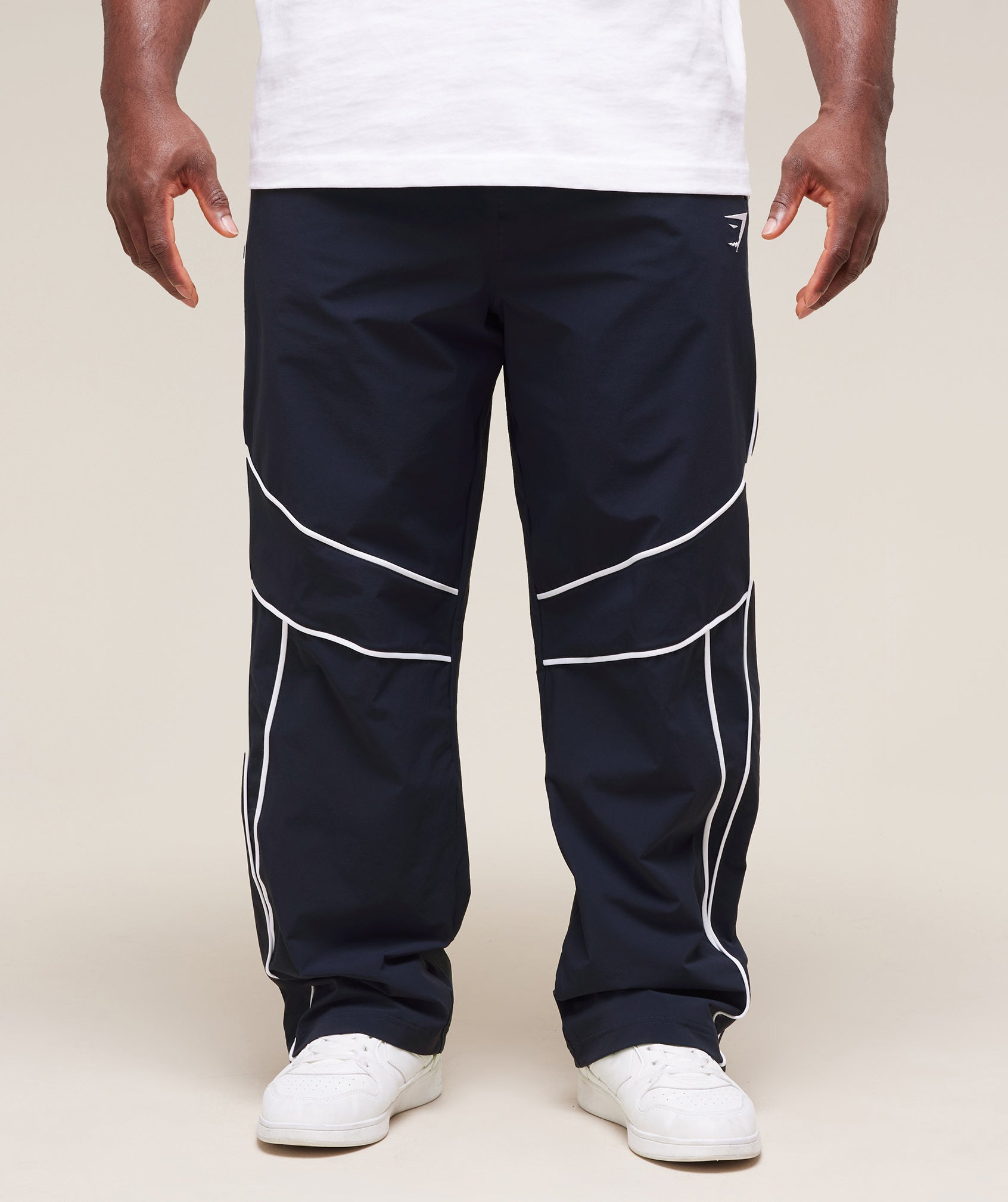 Gymshark Retro Crinkle Track Pants Heavy Blue