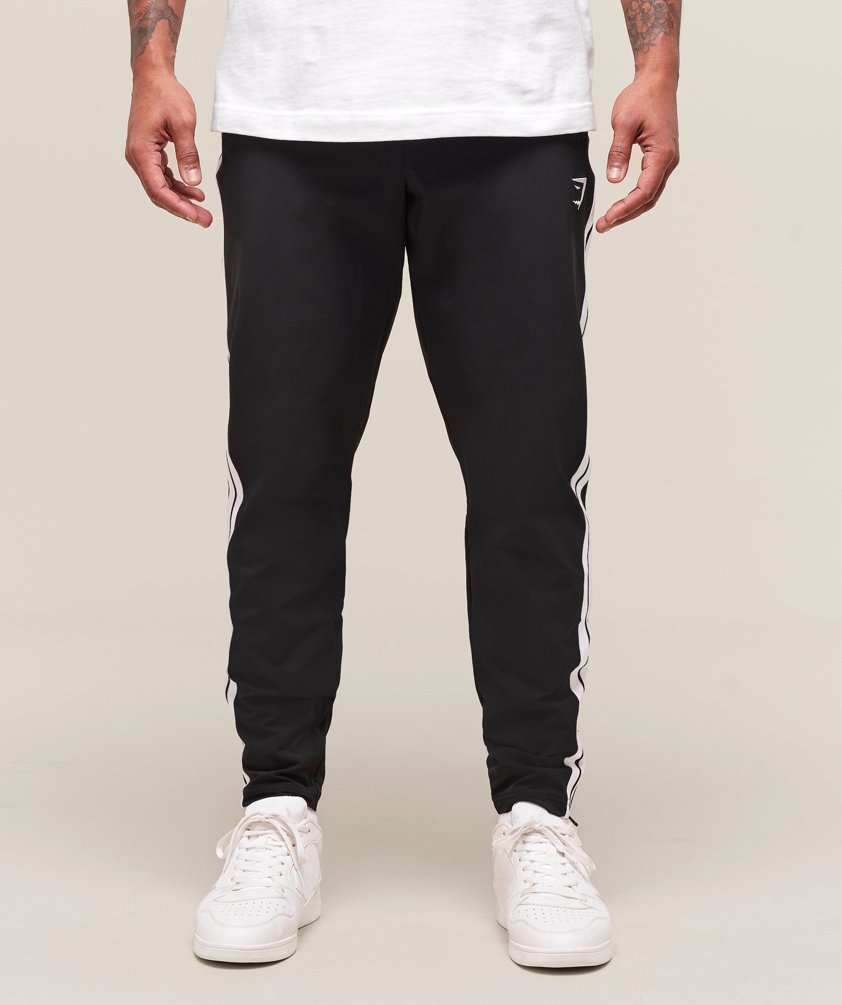 Gymshark Retro Side Stripe Joggers Black