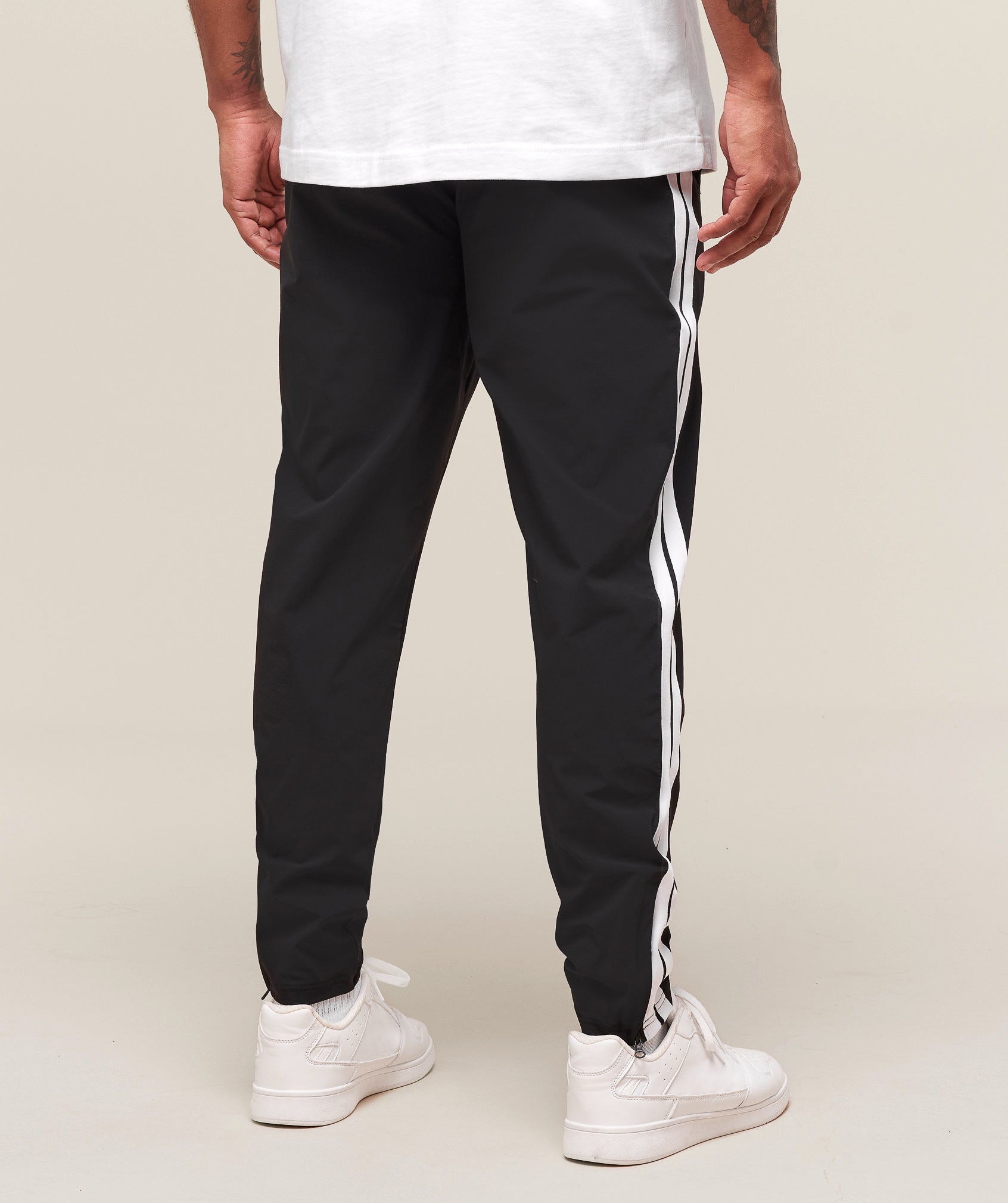 Gymshark Retro Side Stripe Joggers Black