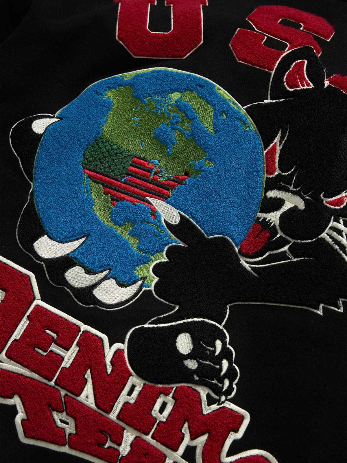 Denim Tears Bobby Huey Reversible Varsity Jacket Black