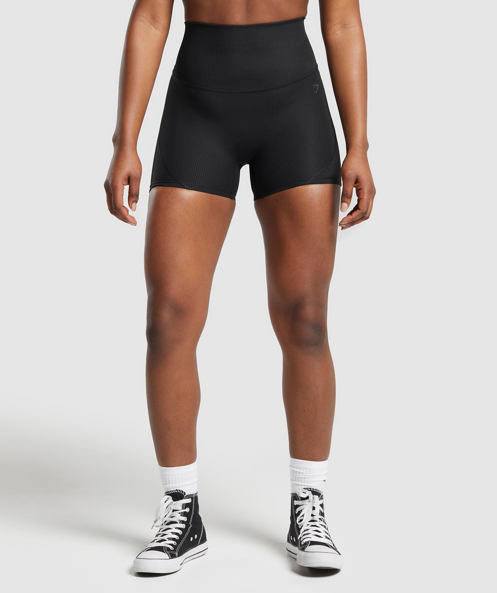Women's Gymshark Ribbed Shorts Black