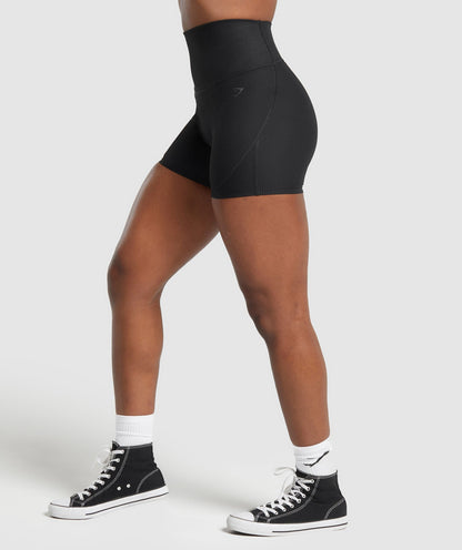 Women's Gymshark Ribbed Shorts Black