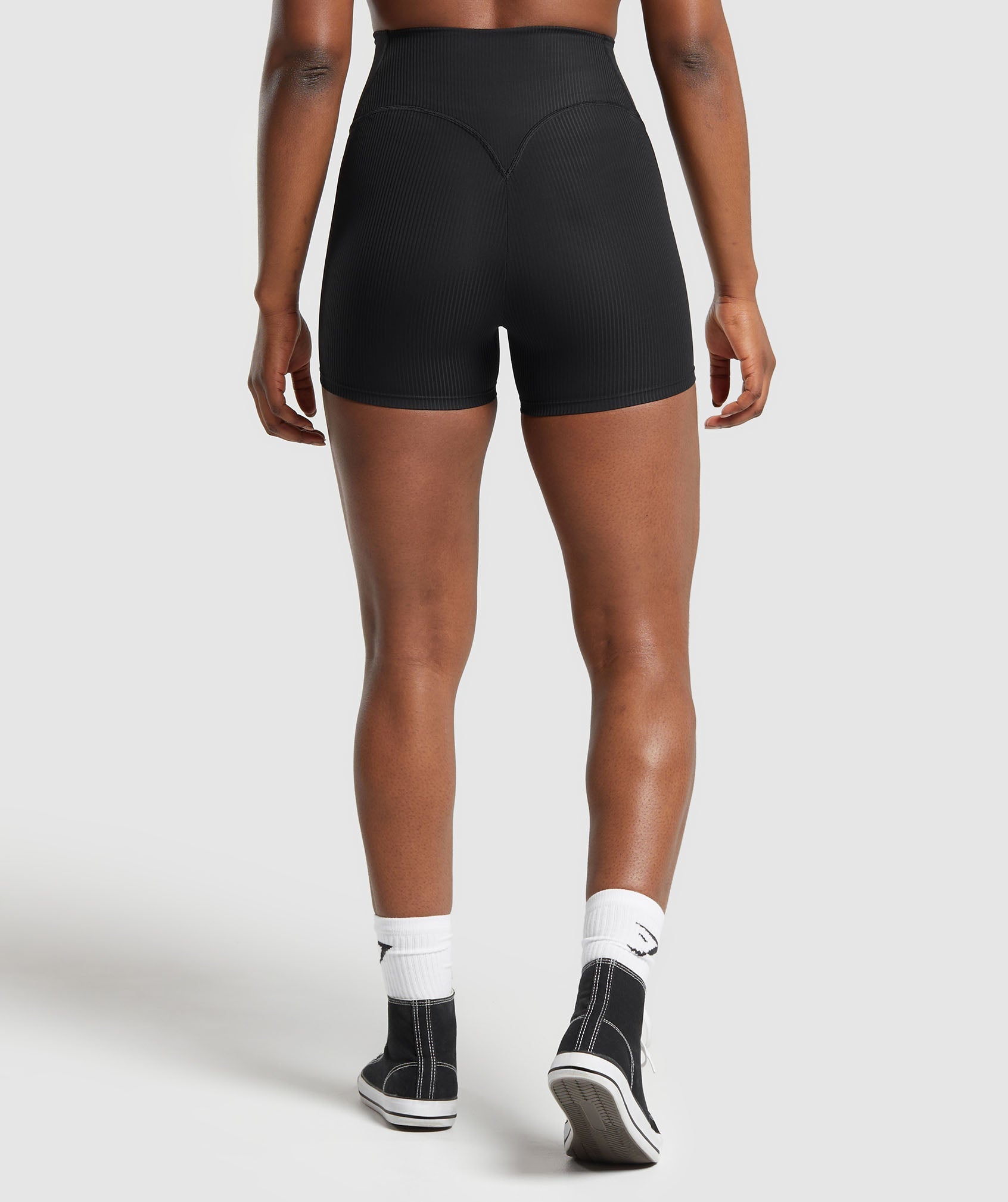 Women's Gymshark Ribbed Shorts Black
