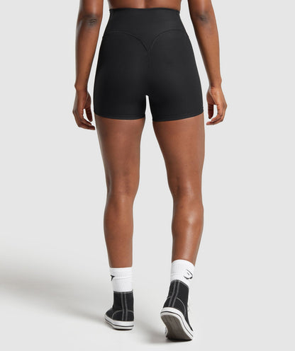 Women's Gymshark Ribbed Shorts Black