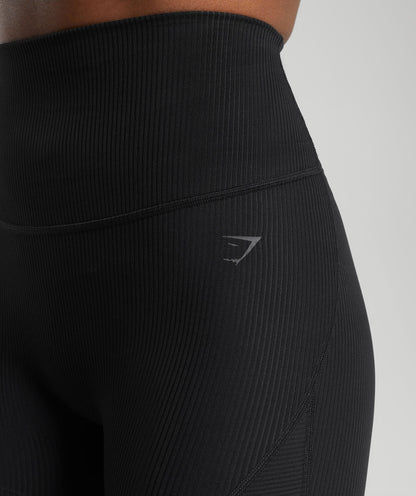 Women's Gymshark Ribbed Shorts Black