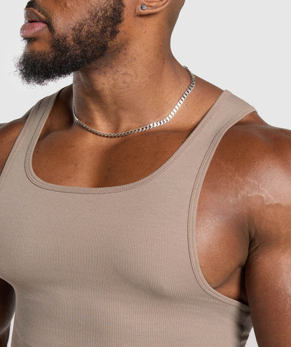 Gymshark Ribbed Tank 3Pk Denim Grey