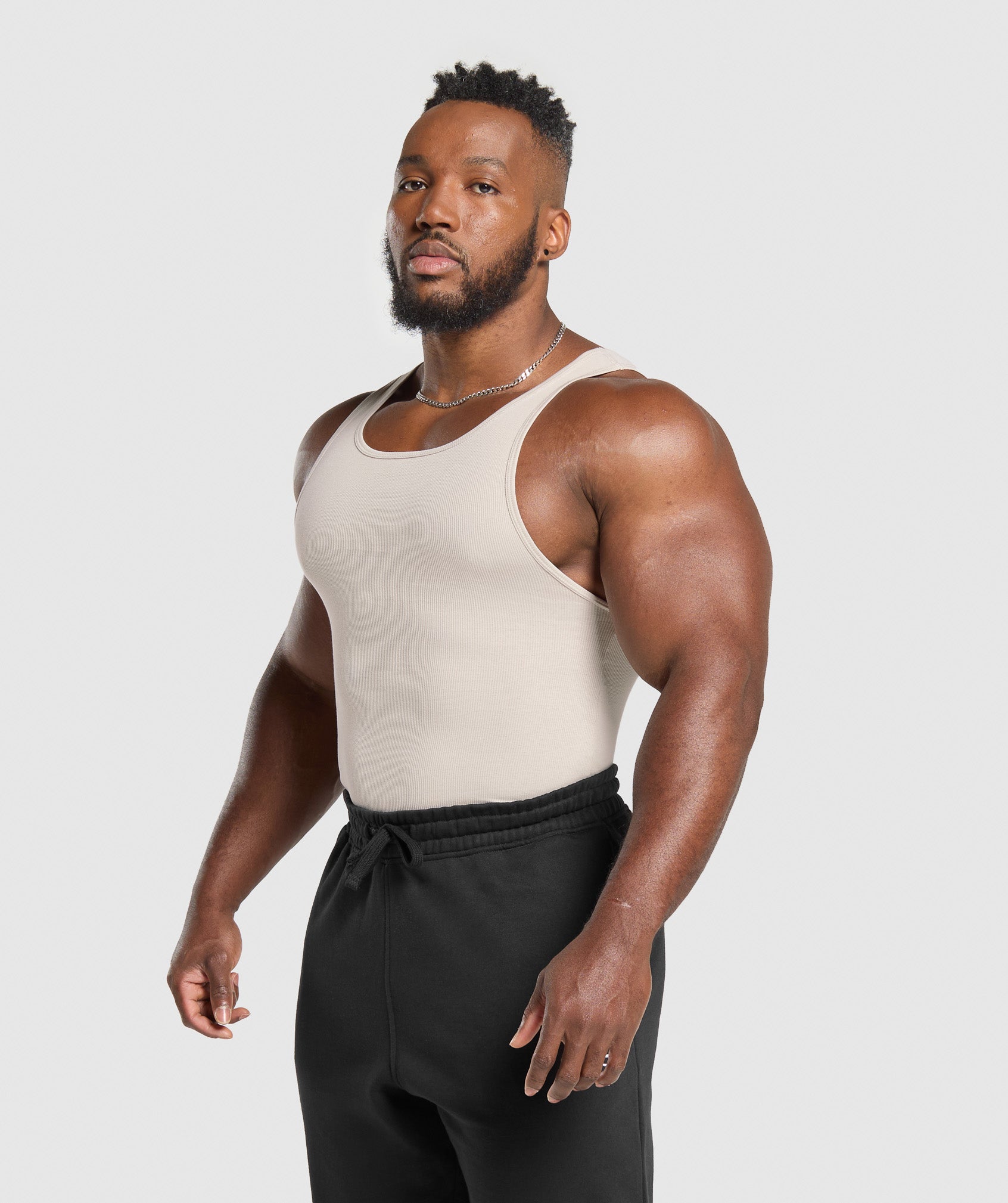 Gymshark Ribbed Tank 3Pk Denim Grey