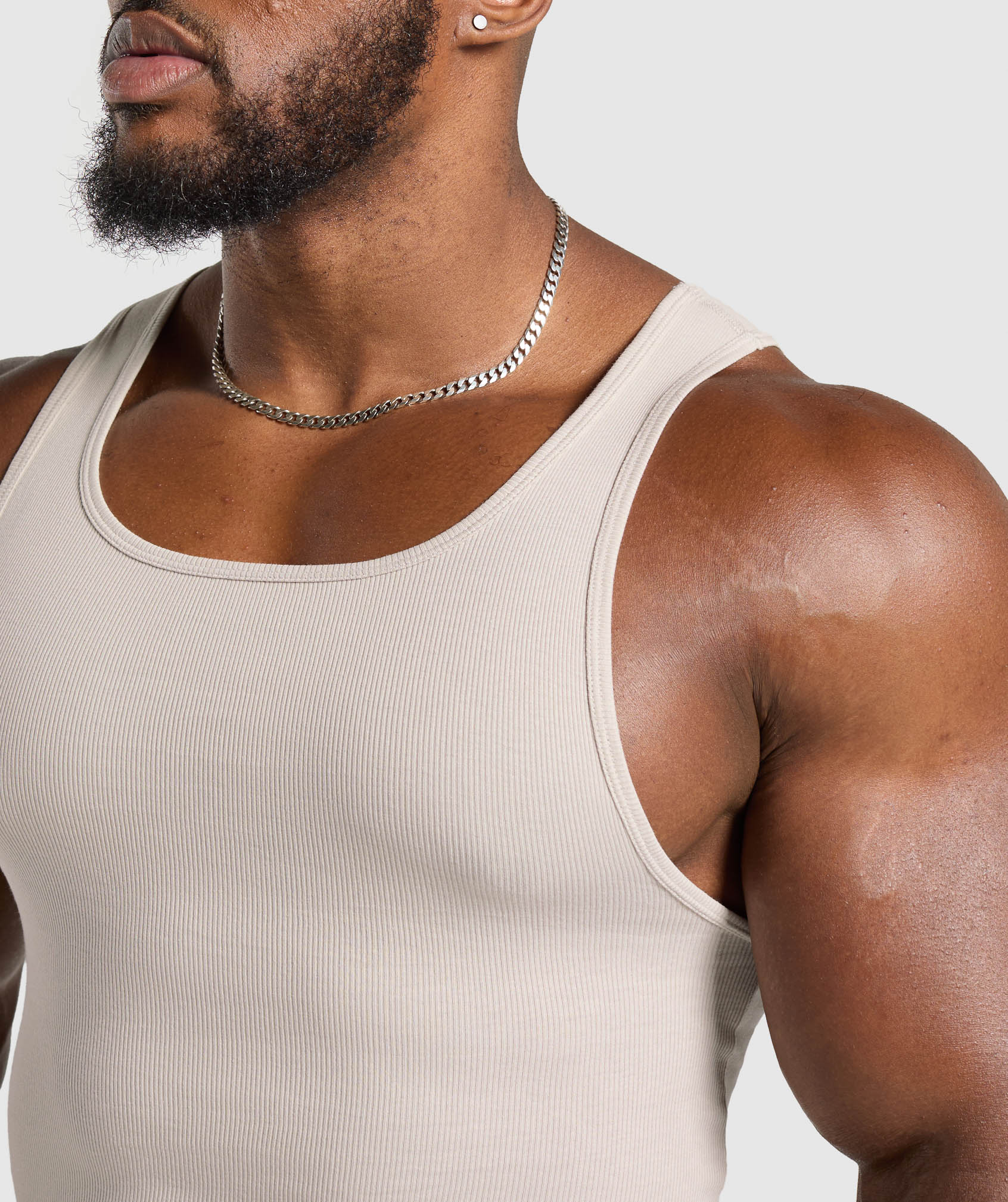 Gymshark Ribbed Tank 3Pk Denim Grey