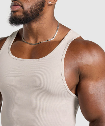 Gymshark Ribbed Tank 3Pk Denim Grey