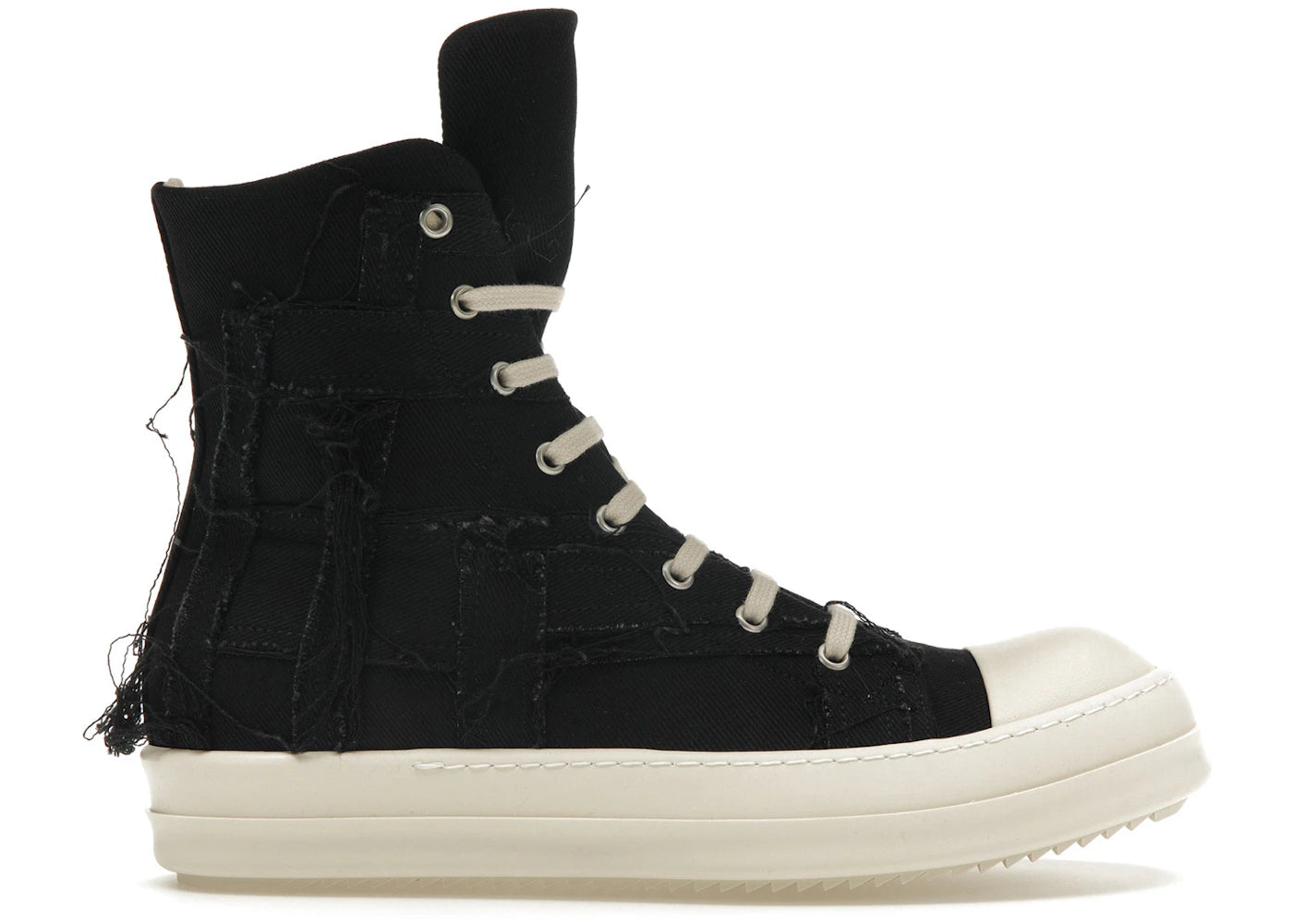 Rick Owens Drkshdw Slashed Sneaks Black Milk