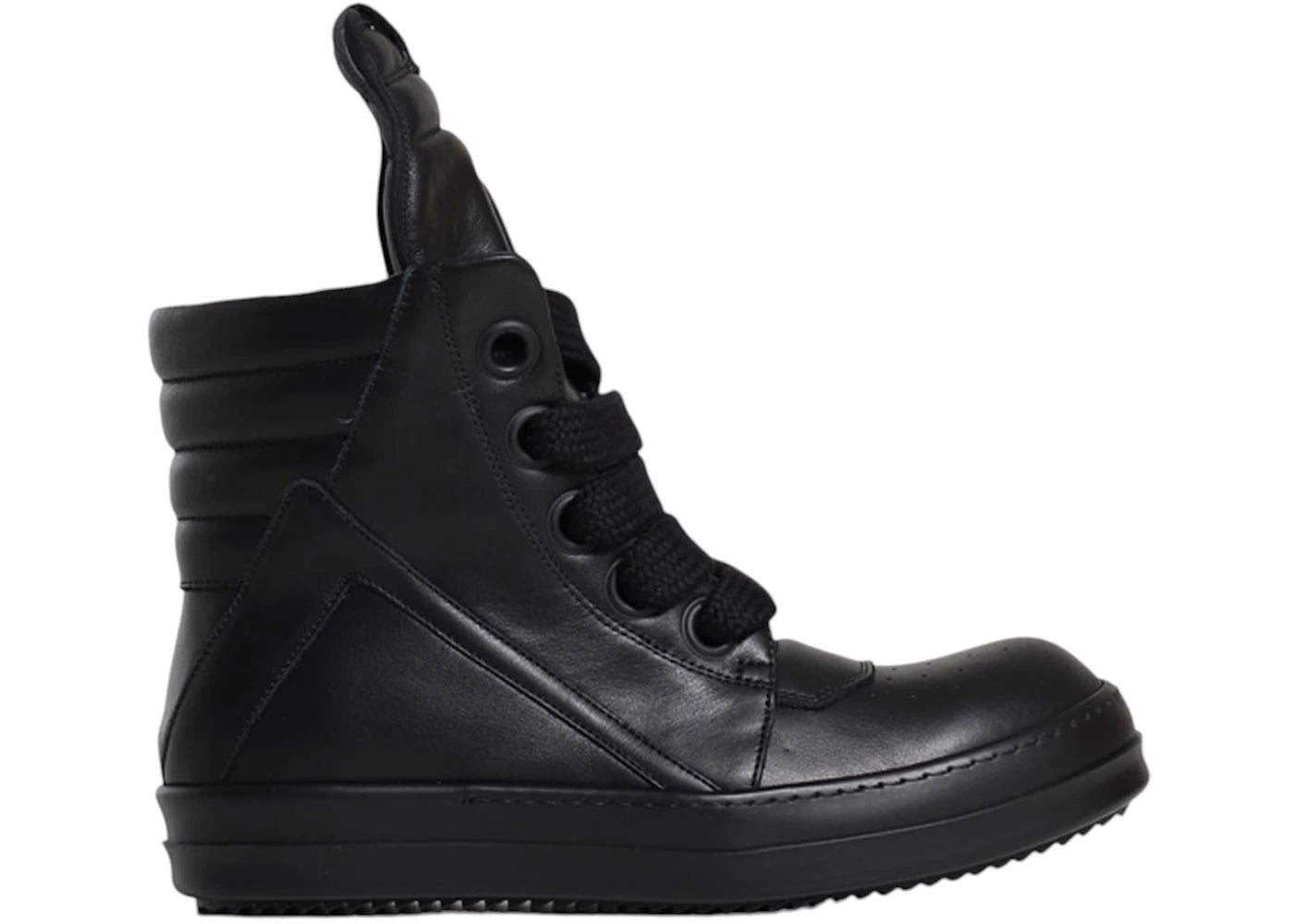 Rick Owens Geobasket Jumbo Lace High Black Black