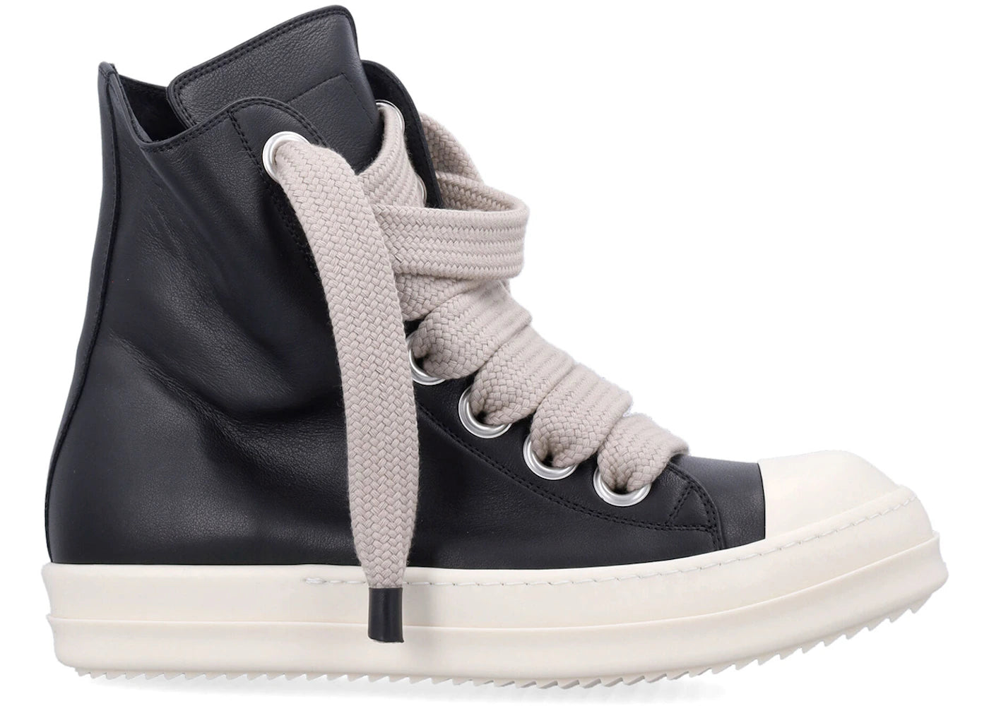 Rick Owens Jumbo Lace Sneakers Black Milk