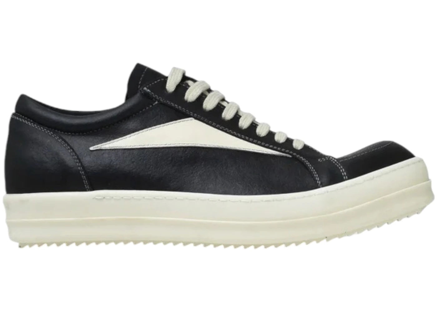 Rick Owens Vintage Leather Sneaker Black Milk