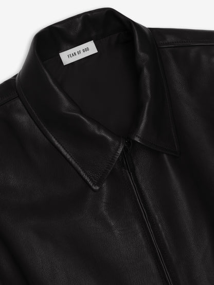 Essentials Leather Rider Jacket Black