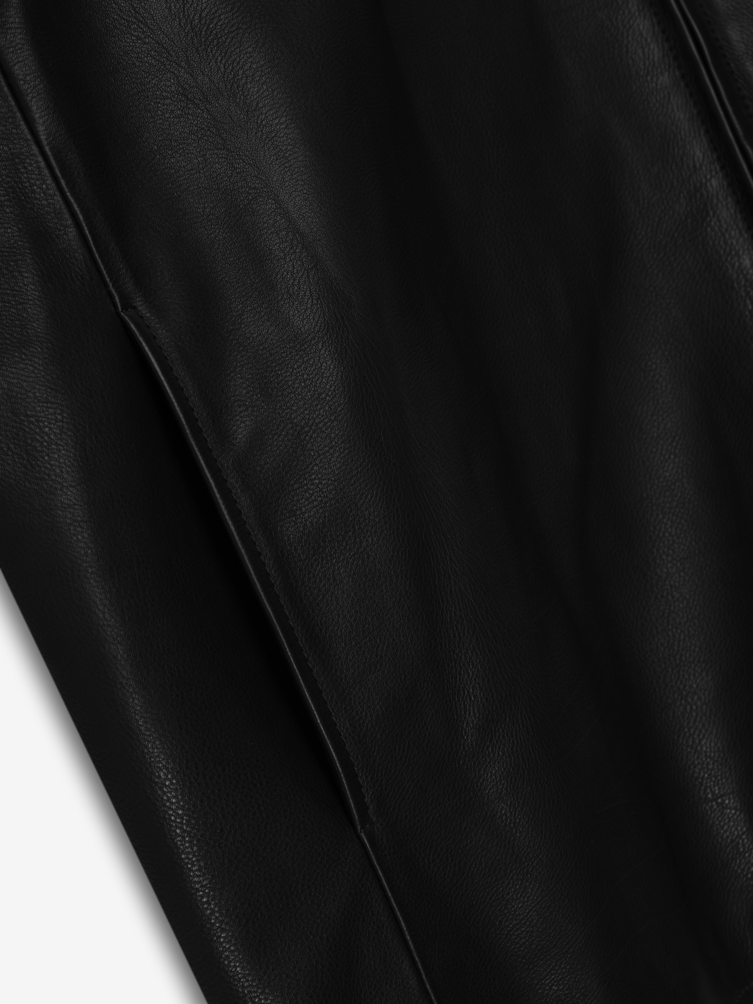 Essentials Leather Rider Jacket Black