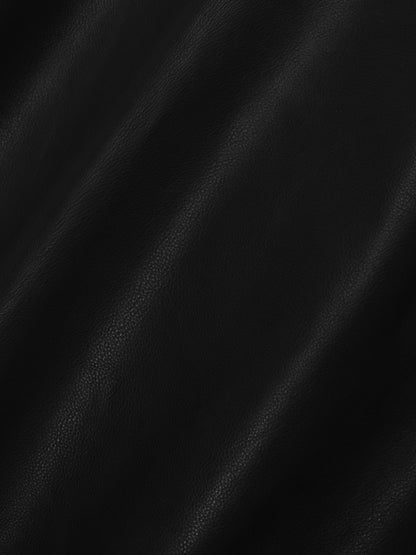 Essentials Leather Rider Jacket Black