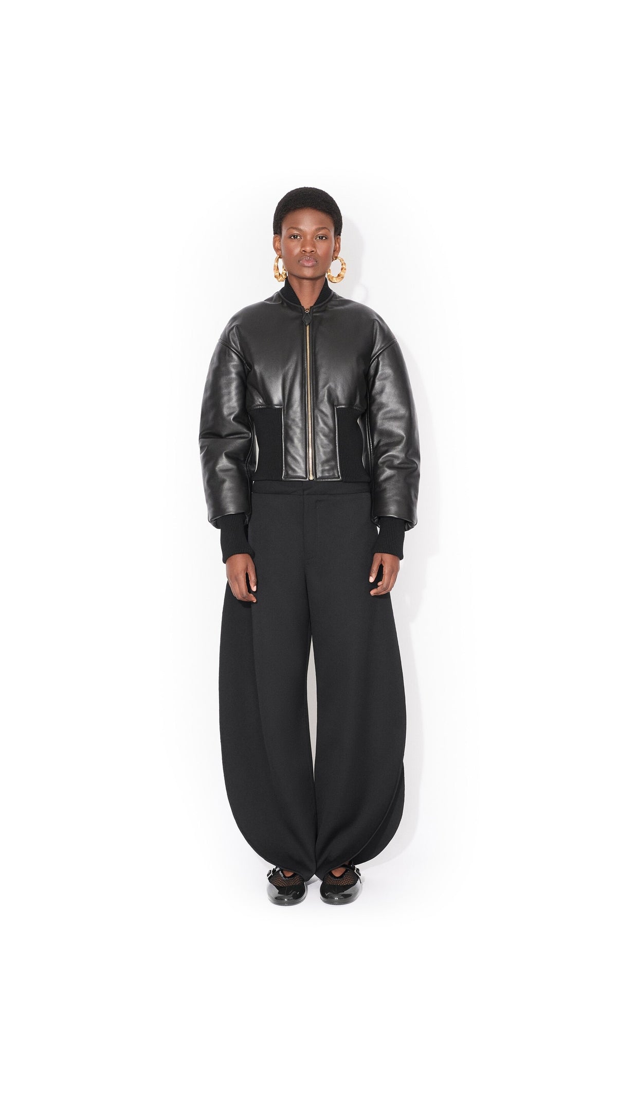 Alaïa Leather Cinched Bomber
