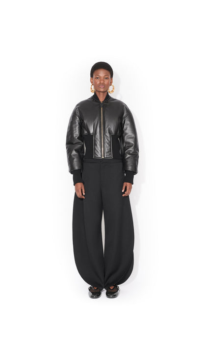 Alaïa Leather Cinched Bomber