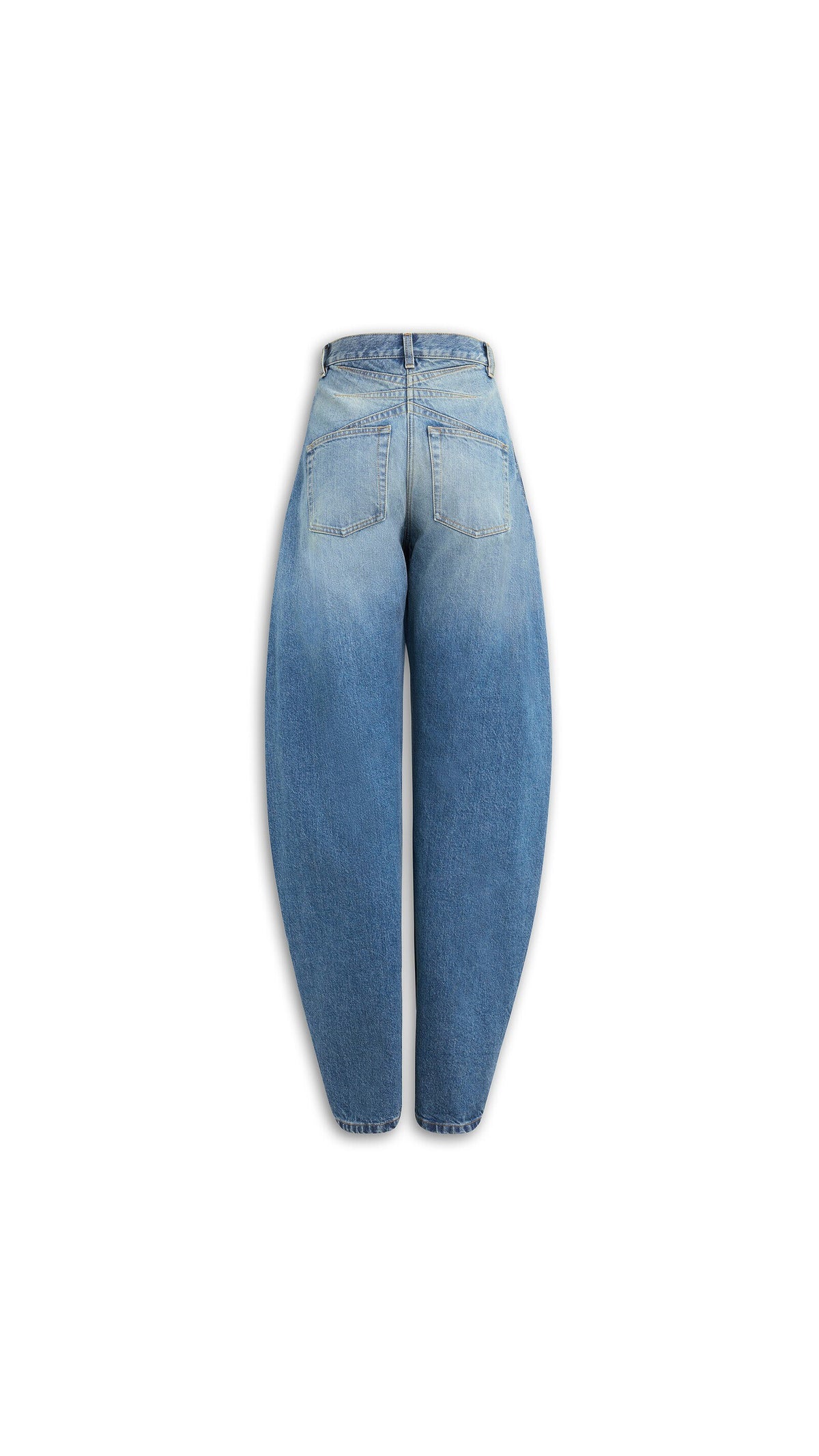 Alaïa Round Faded Denim Jeans