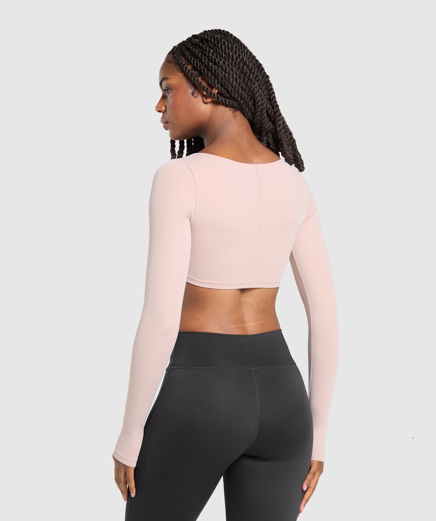 Women's Gymshark Ruched Long Sleeve Top Muted Pink