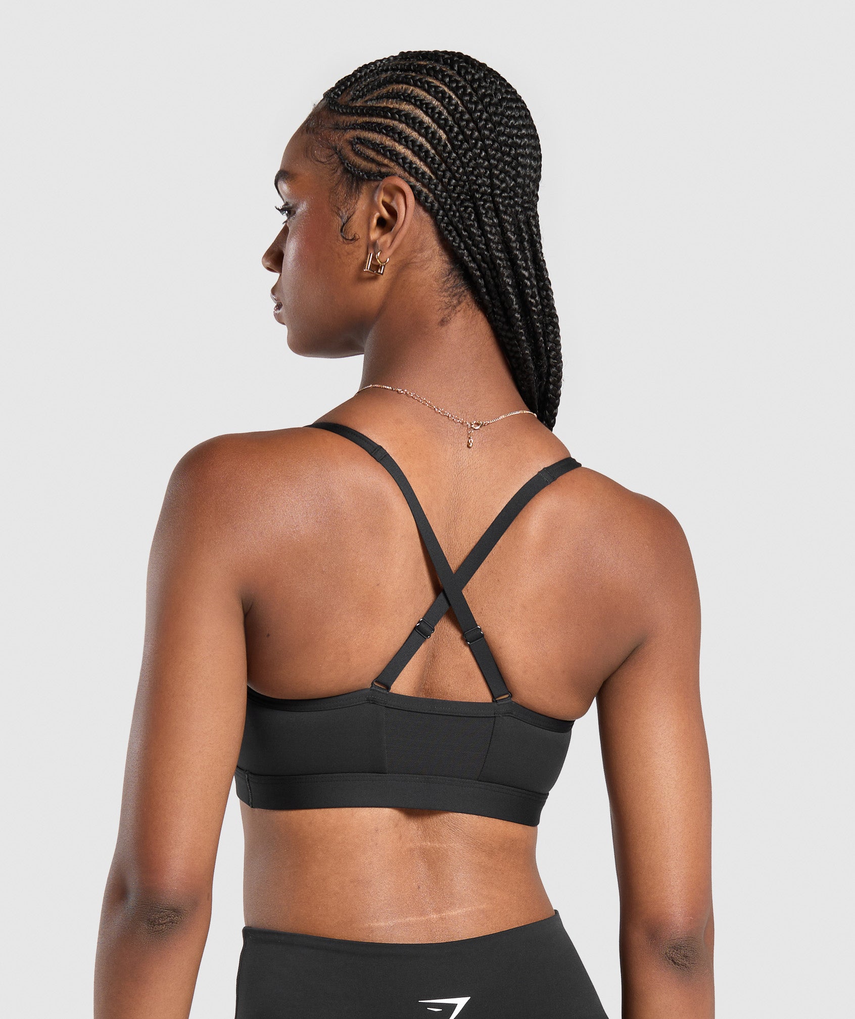Women's Gymshark Ruched Sports Bra Black