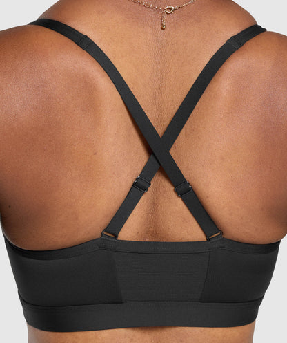 Women's Gymshark Ruched Sports Bra Black