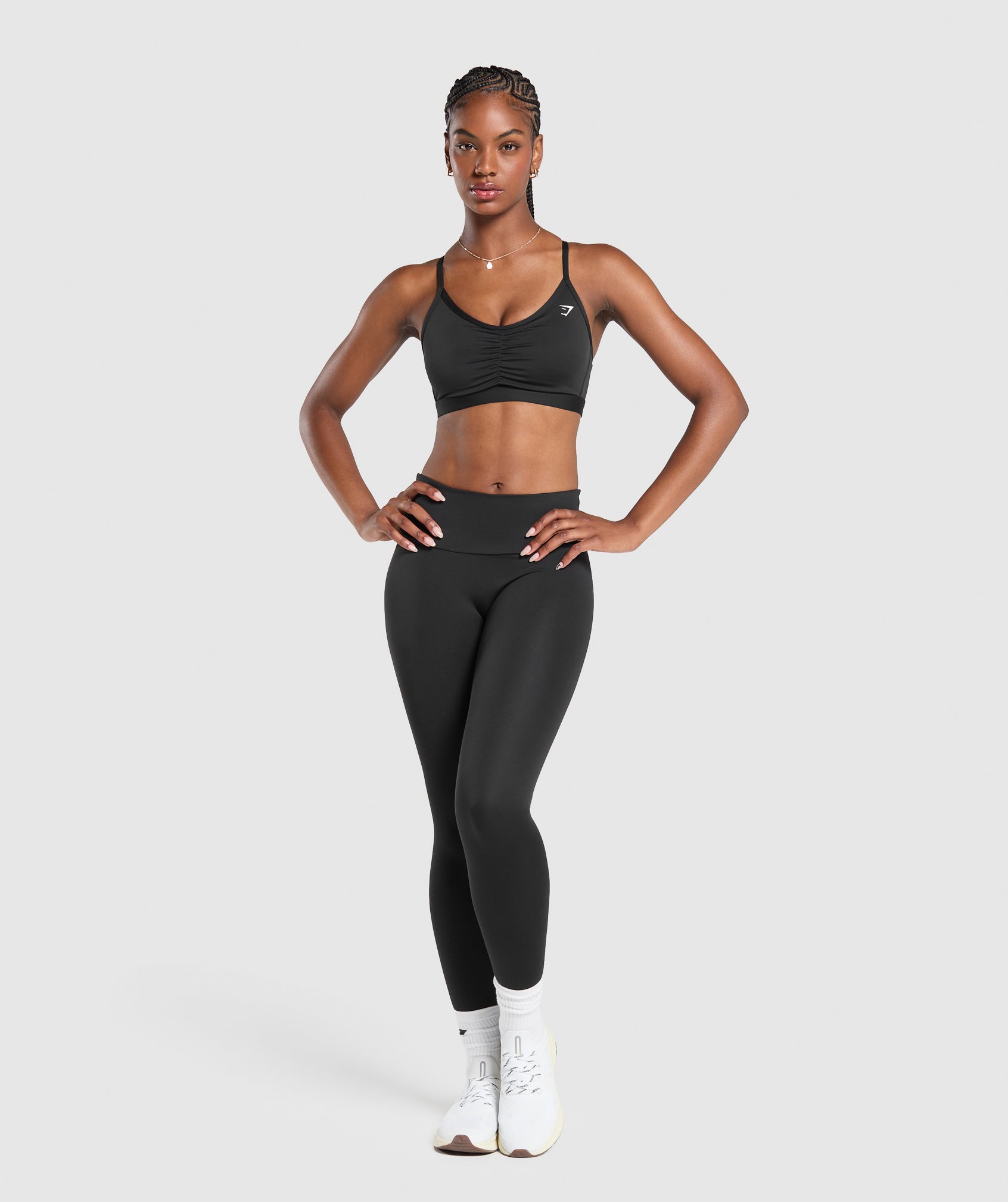 Women's Gymshark Ruched Sports Bra Black