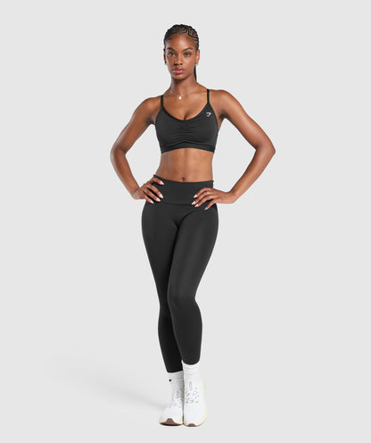 Women's Gymshark Ruched Sports Bra Black