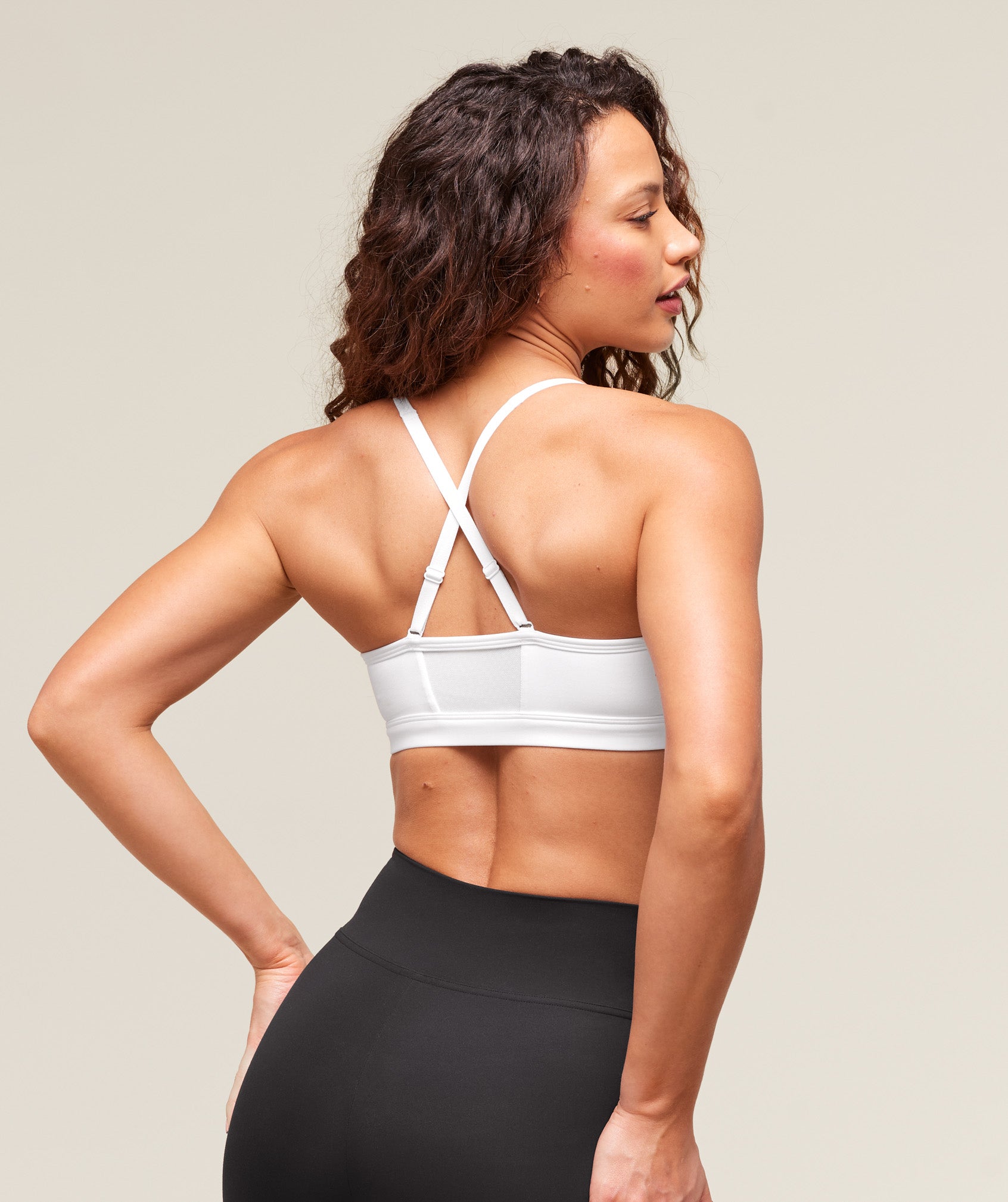 Women's Gymshark Ruched Sports Bra White