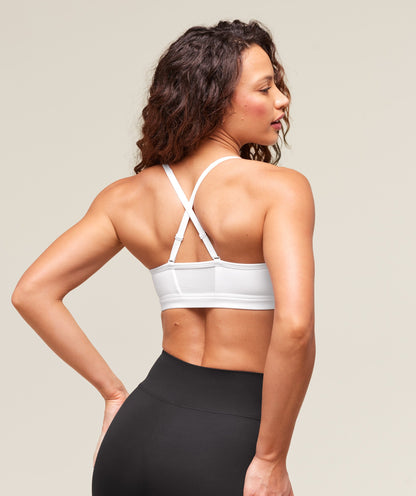 Women's Gymshark Ruched Sports Bra White